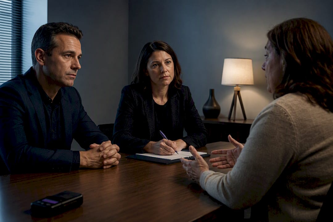 Investigator listening during ethical case interview