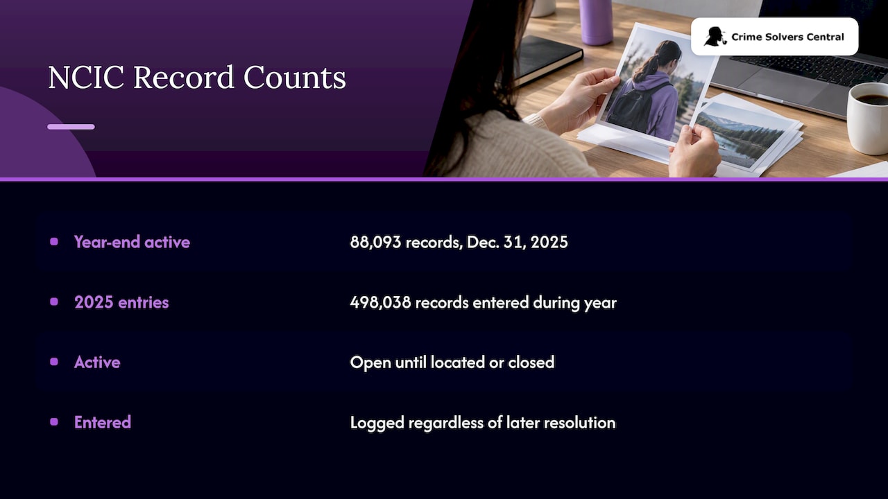 NCIC active records and annual entries compared