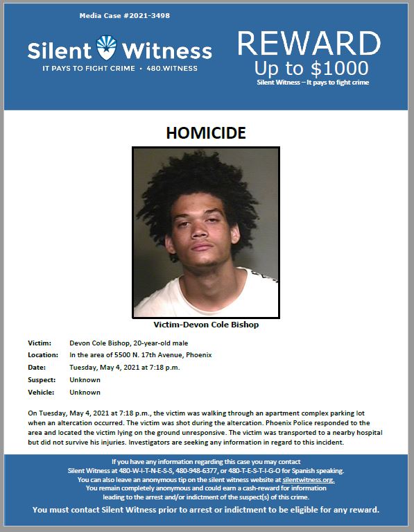 Devon Bishop death by force case in Phoenix, AZ