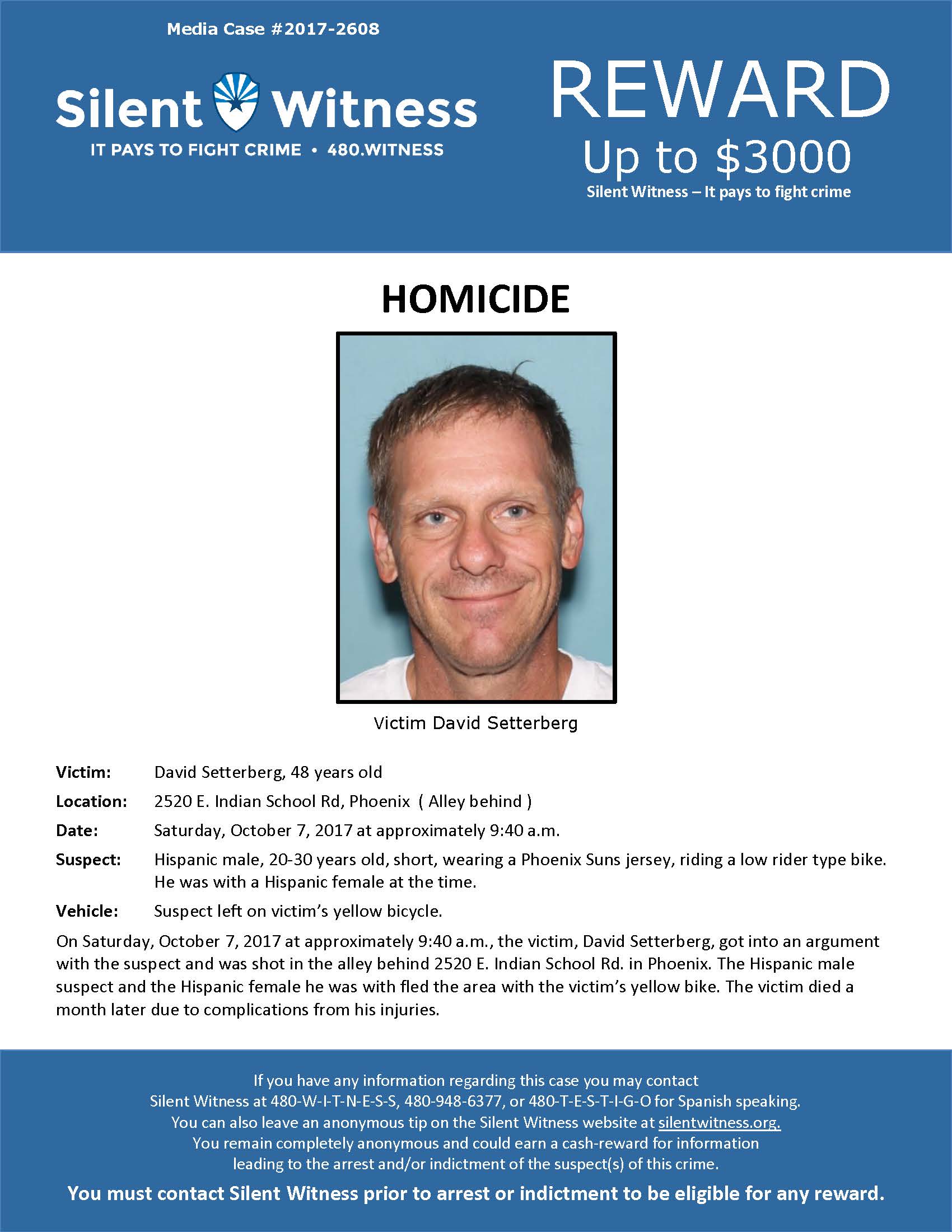 David Setterberg death by force case profile photo