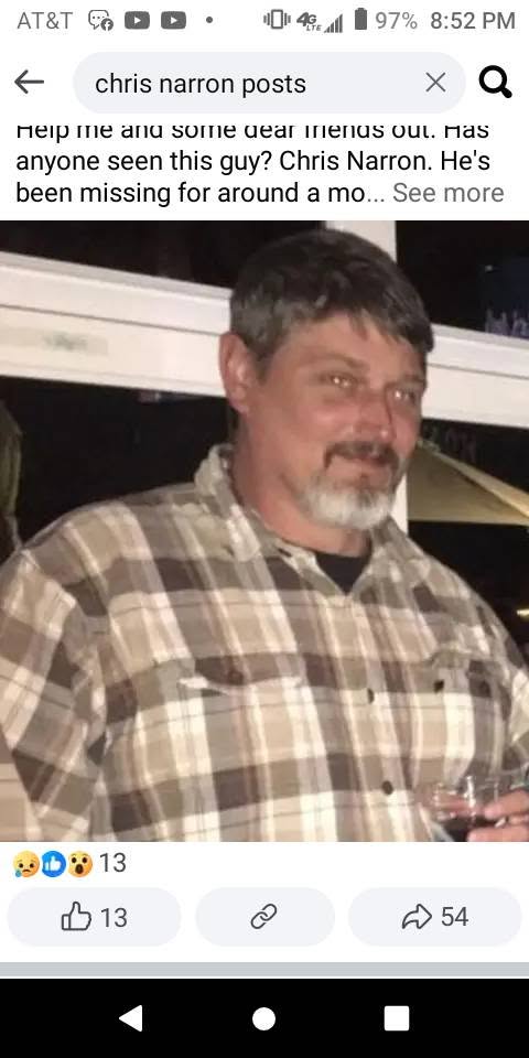 Christopher Narron missing person case in Virginia Beach, Virginia