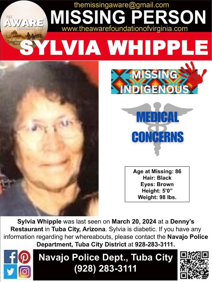 Sylvia Whipple missing person case in Tuba City, Arizona