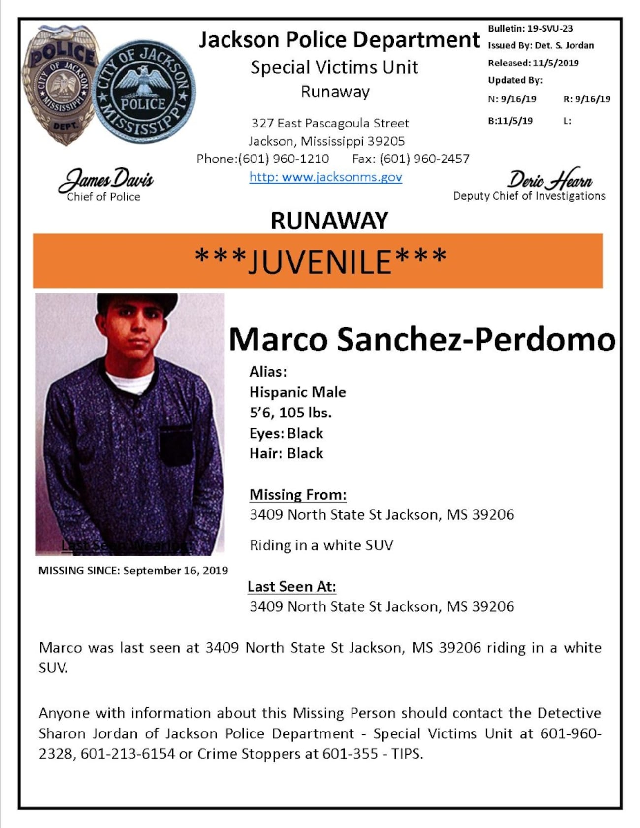 Marco Perdoma missing person case profile photo